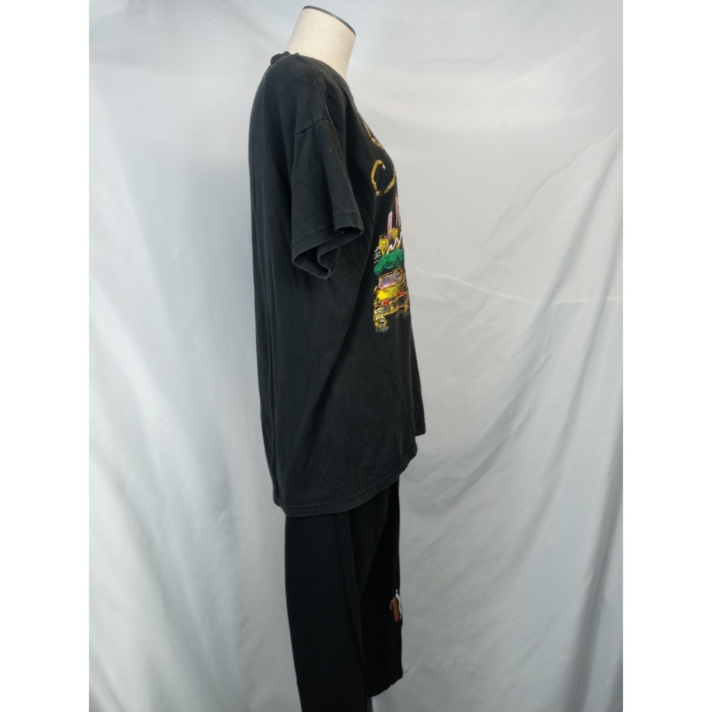 Vintage 80s San Francisco Outfit Set One Size Puffy Paint Glitter USA Made Tee - Picture 5 of 12